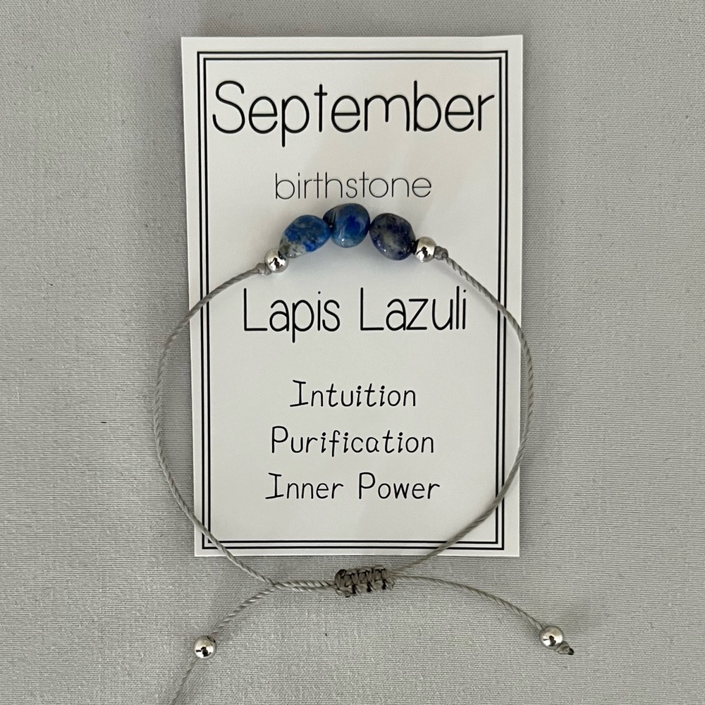 NEW September Birthstone Adjustable Bracelet